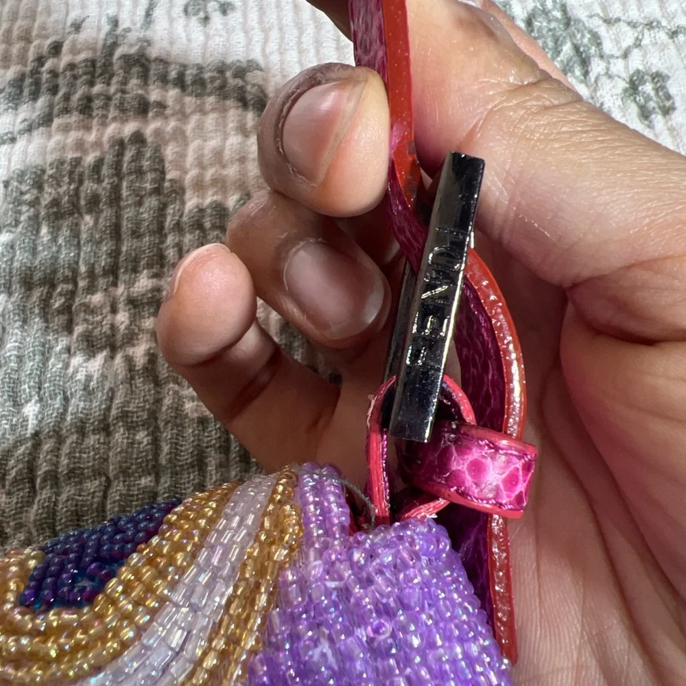 Rare Fendi Purple Beaded Paisley Shoulder Bag - Picture 3 of 12